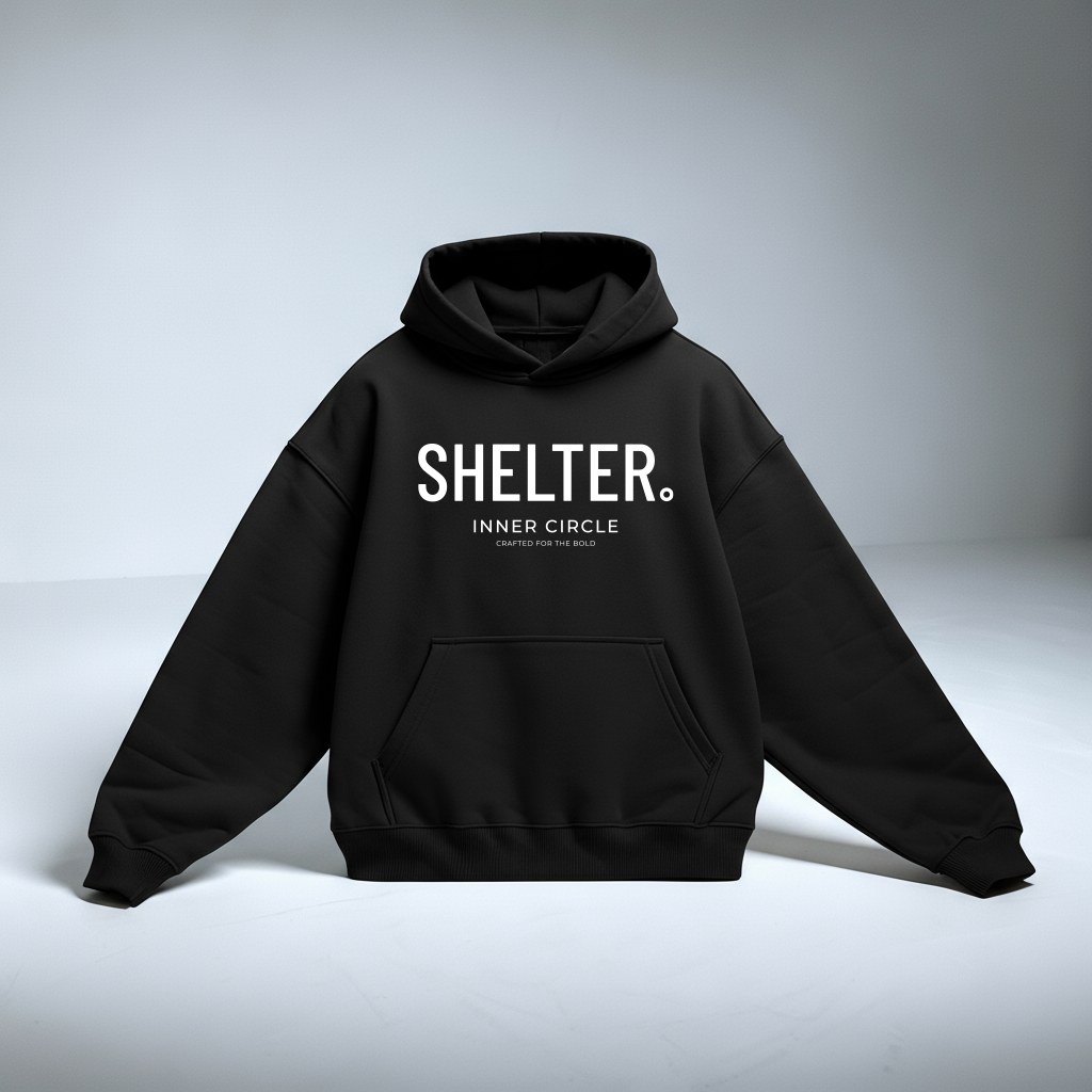 Shelter Orgin Hoodie - Deep Black